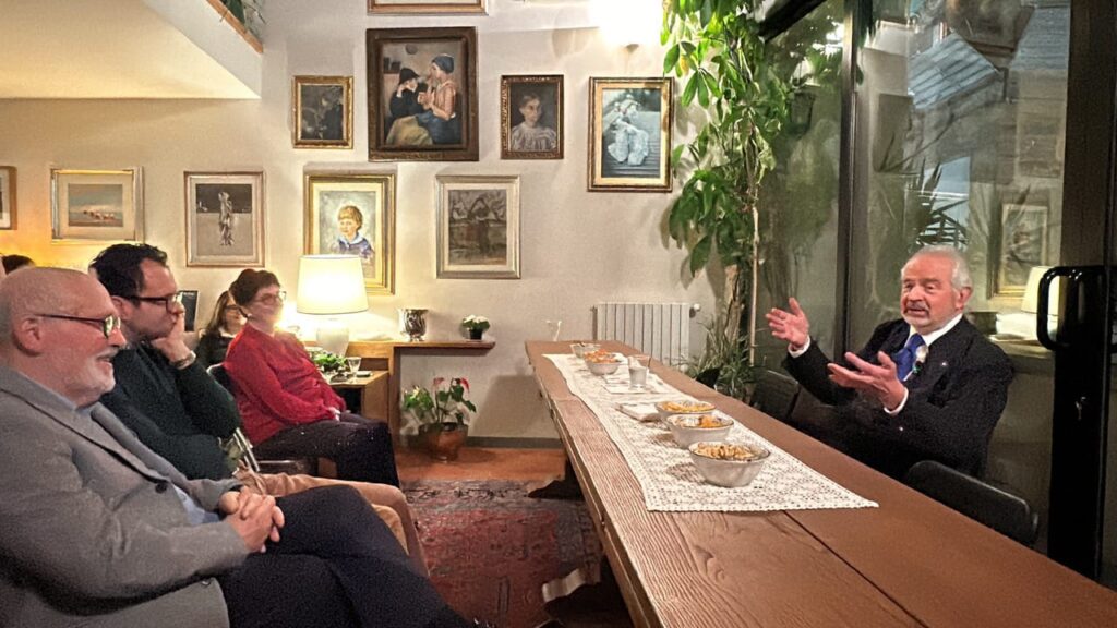 la signora Baglione e i suoi ospiti