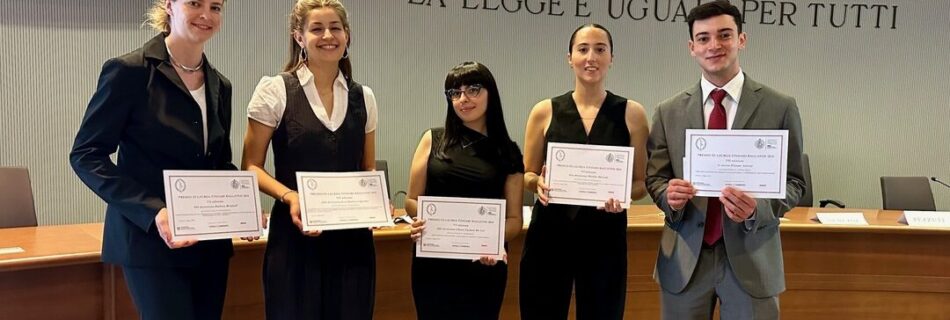 i vincitori del premio di laurea dello scorso anno